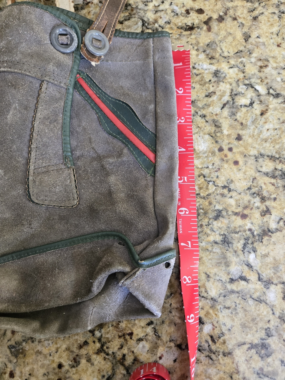 Kids Brown Suede Lederhosen Shorts with Suspenders - Brown - Picture 3 of 11